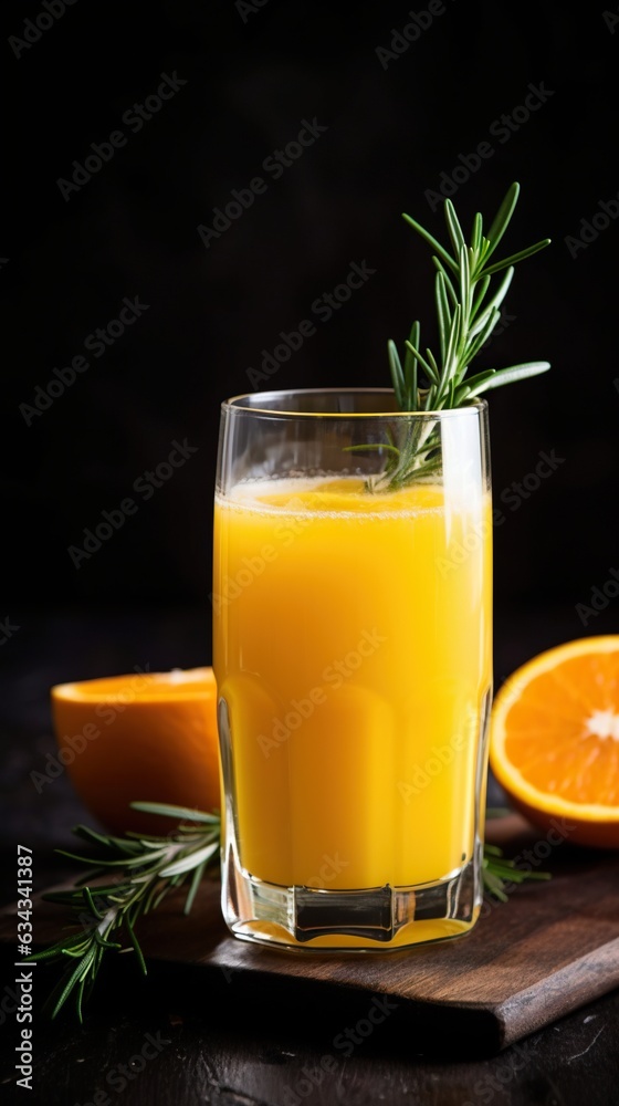 Citrus Bliss Glass of Sweet and Tangy Orange Juice Served with a Zestful Twist, a Burst of Refreshing Flavor Citrus Bliss Glass of Sweet and Tangy Orange Juice Served with a Zestful Twist, a Burst of Refreshing Flavor