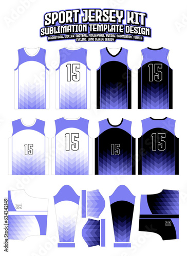 Chevron Purple Jersey Design Sportswear Pattern Template