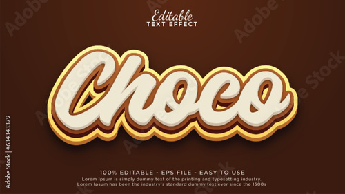 Choco 3d editable text effect