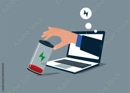 Fight burnout at work. Business difficulty or struggle with career obstacle. Flat vector illustration