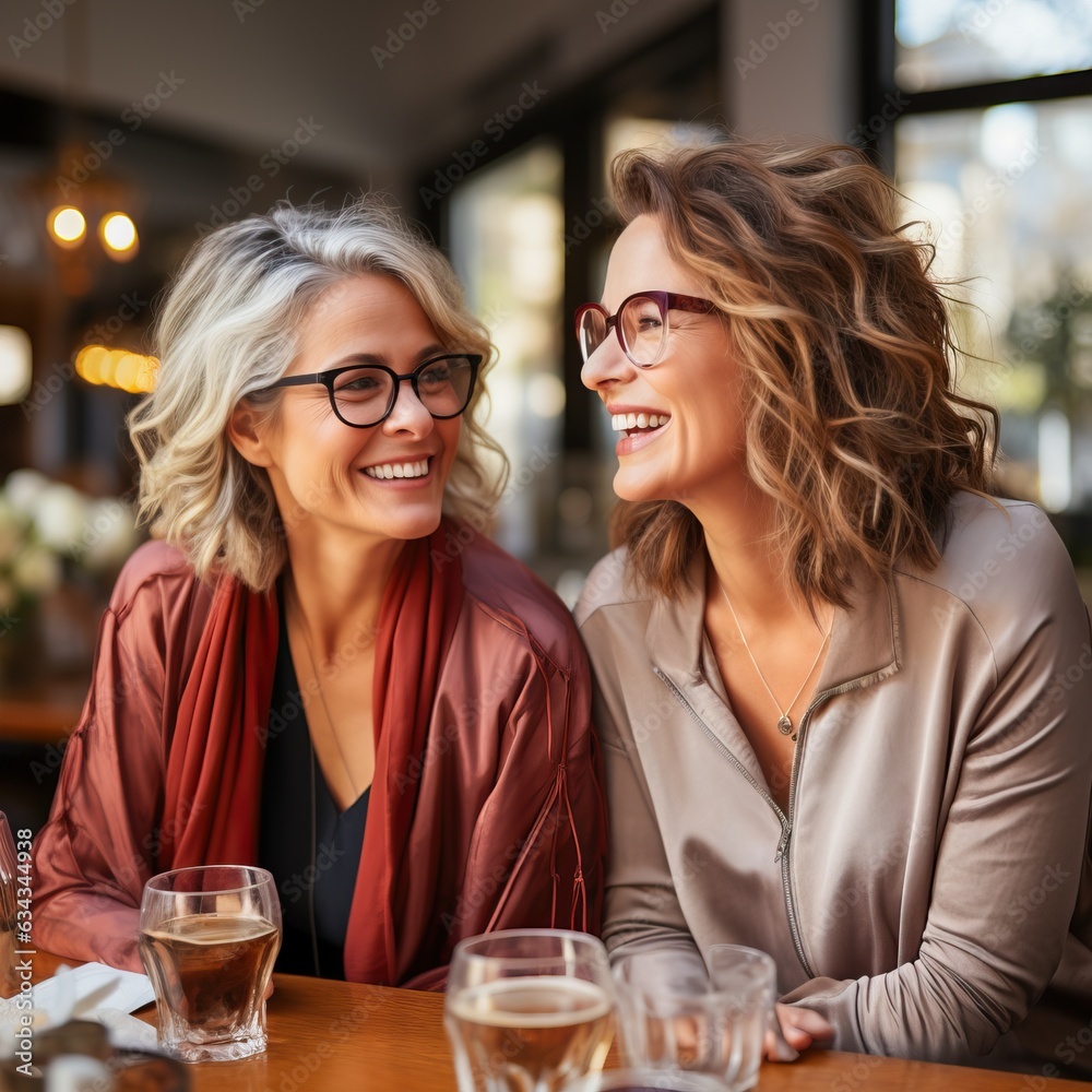 Mature female friends, generative ai Mature female friends, generative ai