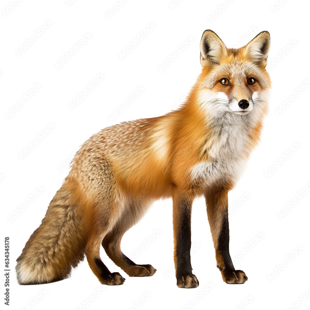 red fox isolated