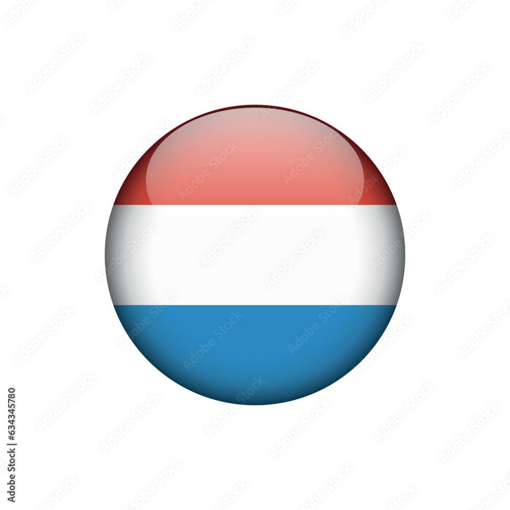 Luxemburg Flag Circle Button Vector Template Luxemburg Flag Circle Button Vector Template