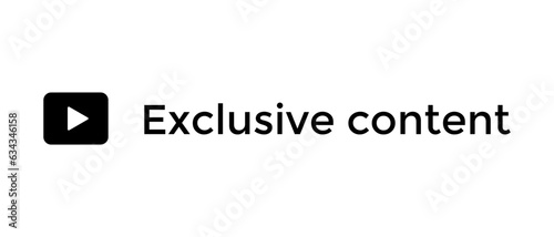 Exclusive content icon vector. Social media special contents symbol