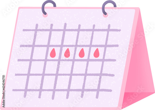 Illustration of a menstrual calendar