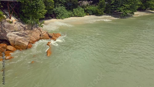 Aerial views of beach and coast in Malaysia