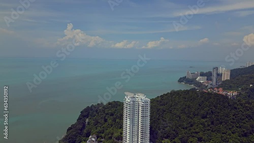 Aerial views of beach and coast in Malaysia