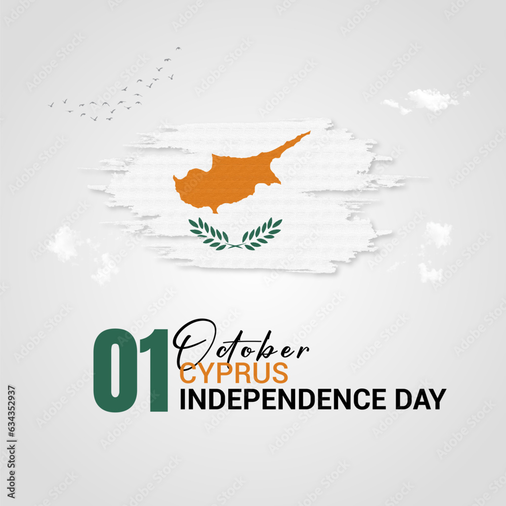 Naklejka premium Cyprus Independence day Design