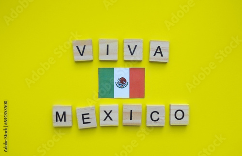 Fotografia September 16, Independence Day of Mexico, Viva Mexico, flag of Mexico, minimalis