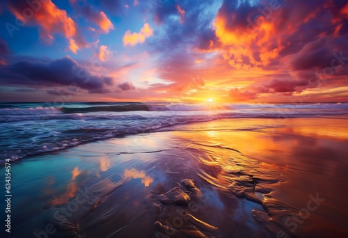 Capture the mesmerizing beauty of a vibrant sunset