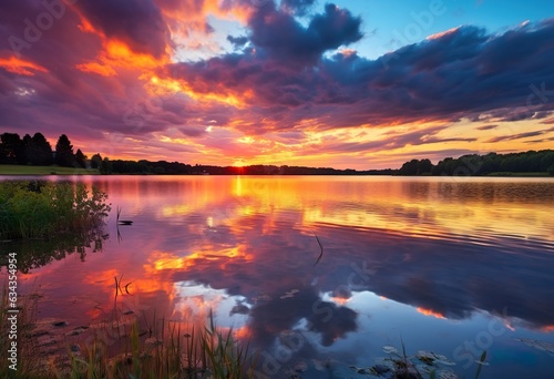 Capture the mesmerizing beauty of a vibrant sunset © IKARTS