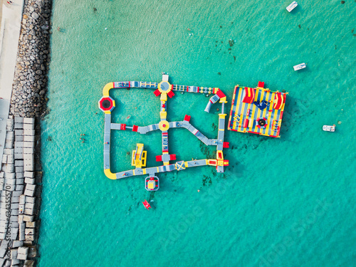 parco acquatico nel mare di Campomarino di Maruggio, Salento, Taranto, Puglia, Italy photo