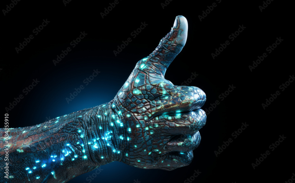 Shrimp Computer Human Like thumb up reptilian human ufo, microchip computer chip in lizard ...