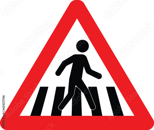 road crossing sign board vector