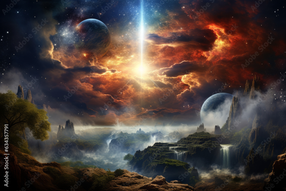 Genesis, in the beginning God created the heaven and the earth Stock ...