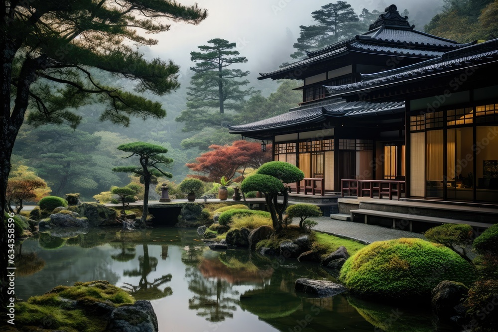 Fototapeta premium japanese garden in spring