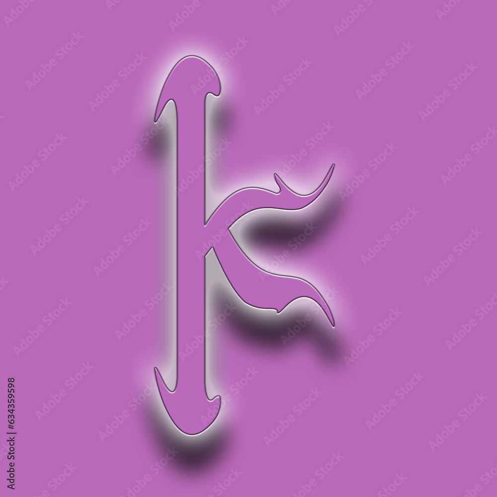 Signature with capital letter K and genuine design Crazy Barb Signature with capital letter K and genuine design Crazy Barb