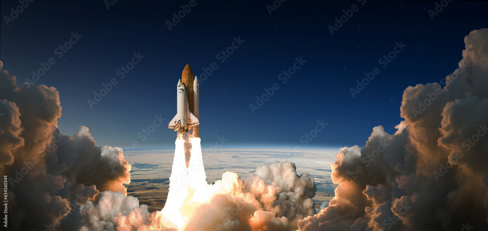 Launch of Space Shuttle Atlantis / STS-129 Mission - obrazy, fototapety, plakaty 