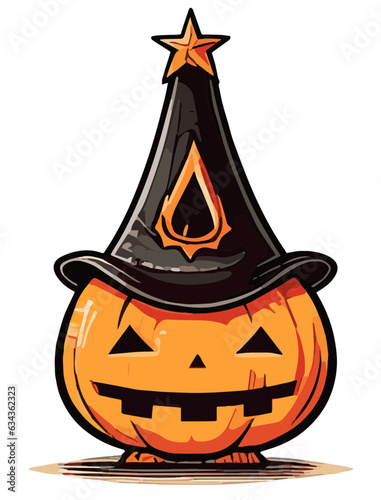 Cute Halloween Pump King Vector
