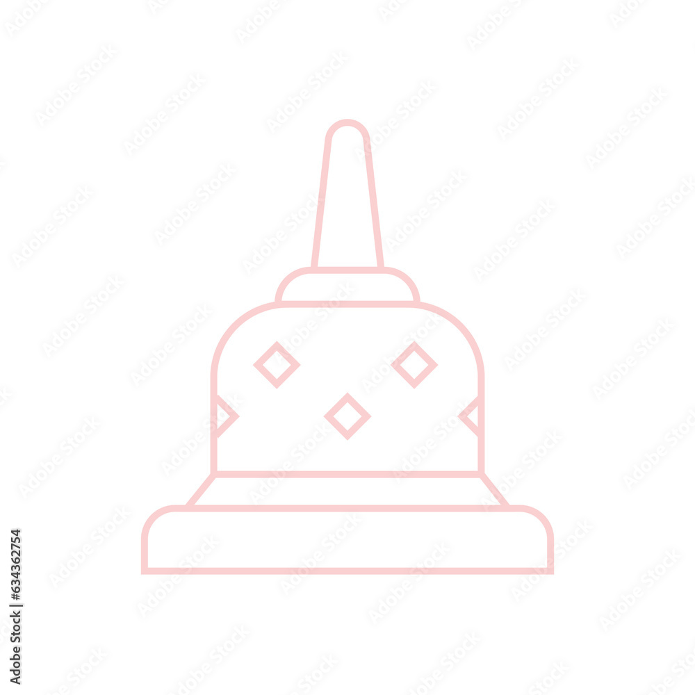 Borobudur temple monument icon Borobudur temple monument icon