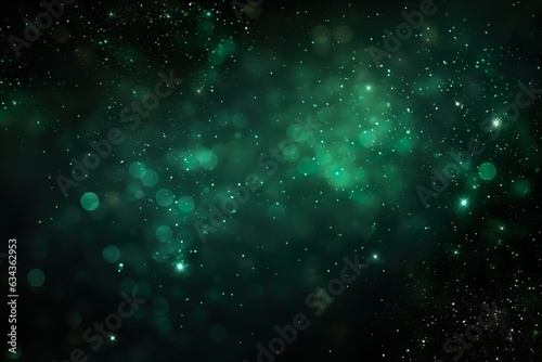 Dark green glowing grainy background   Generative AI