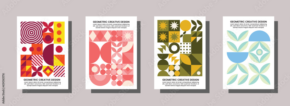 Trendy covers design. Minimal geometric shapes compositions. Applicable for brochures, posters, covers and banners.
