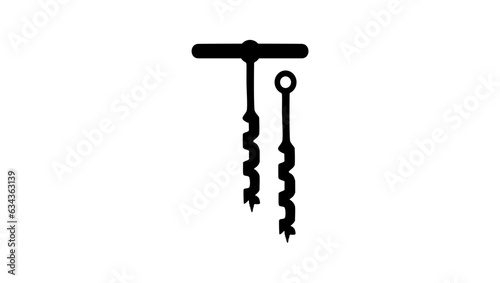 Manual Auger Drill silhouette