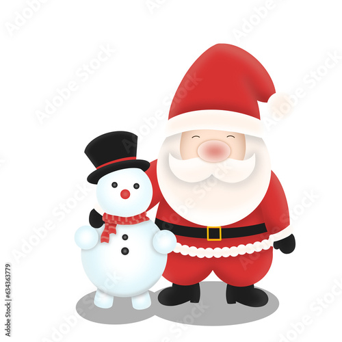santa claus and snowman © Wondernandd 