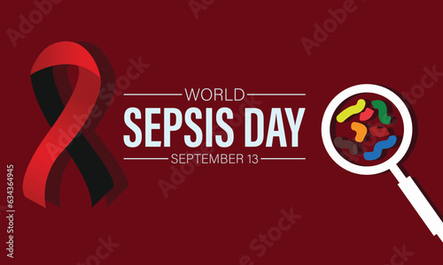 Vector illustration on the theme of Sepsis awareness month observed each year during September and Sepsis awareness day September 13.