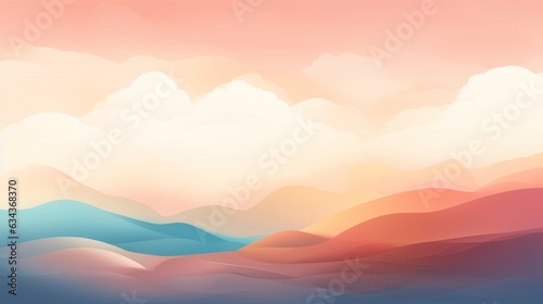 Abstract wallpaper background, landscape, mental health, and healing, nature’s healing powers, calming spaces, aura, wellness, self-care, gradient 