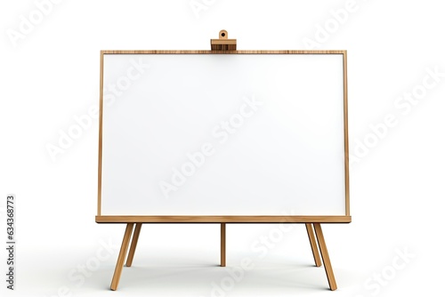 Blank Whiteboard on Easel for Creative Ideas. Generative AI