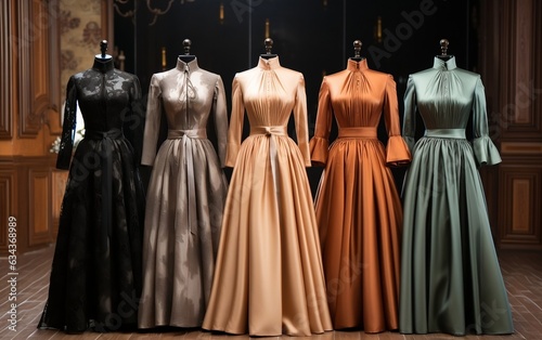 Formal Dresses for Women in Various Colors. Generative AI