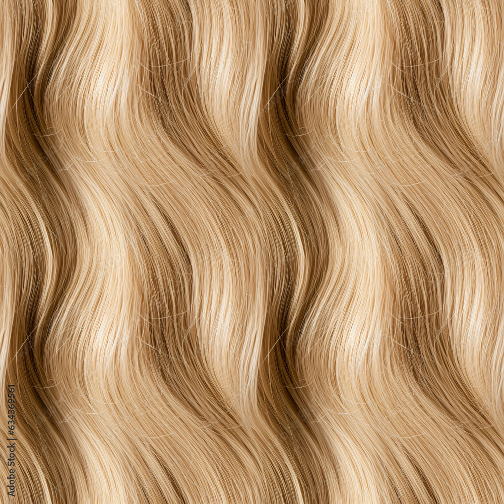 Fototapeta premium Wavy blond hair seamless background