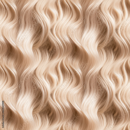 Wavy curly blond hair seamless background