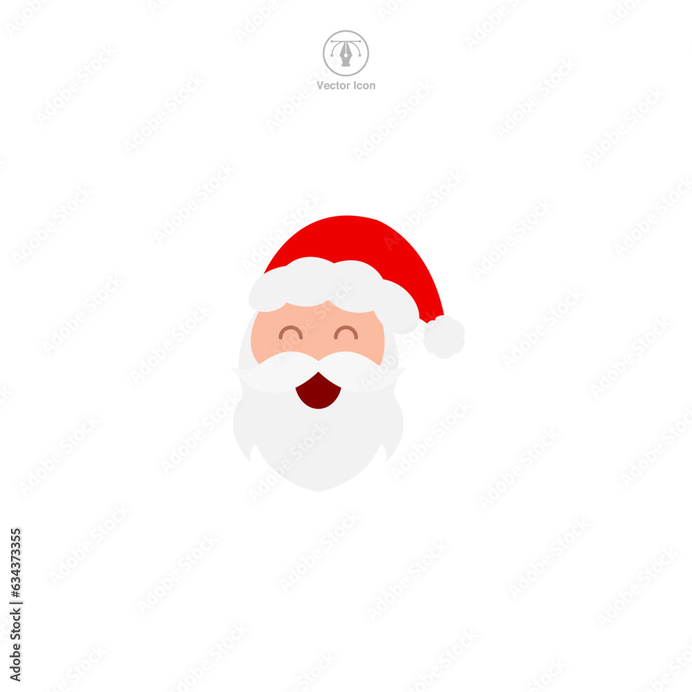 Santa Claus icon symbol vector illustration isolated on white background Santa Claus icon symbol vector illustration isolated on white background