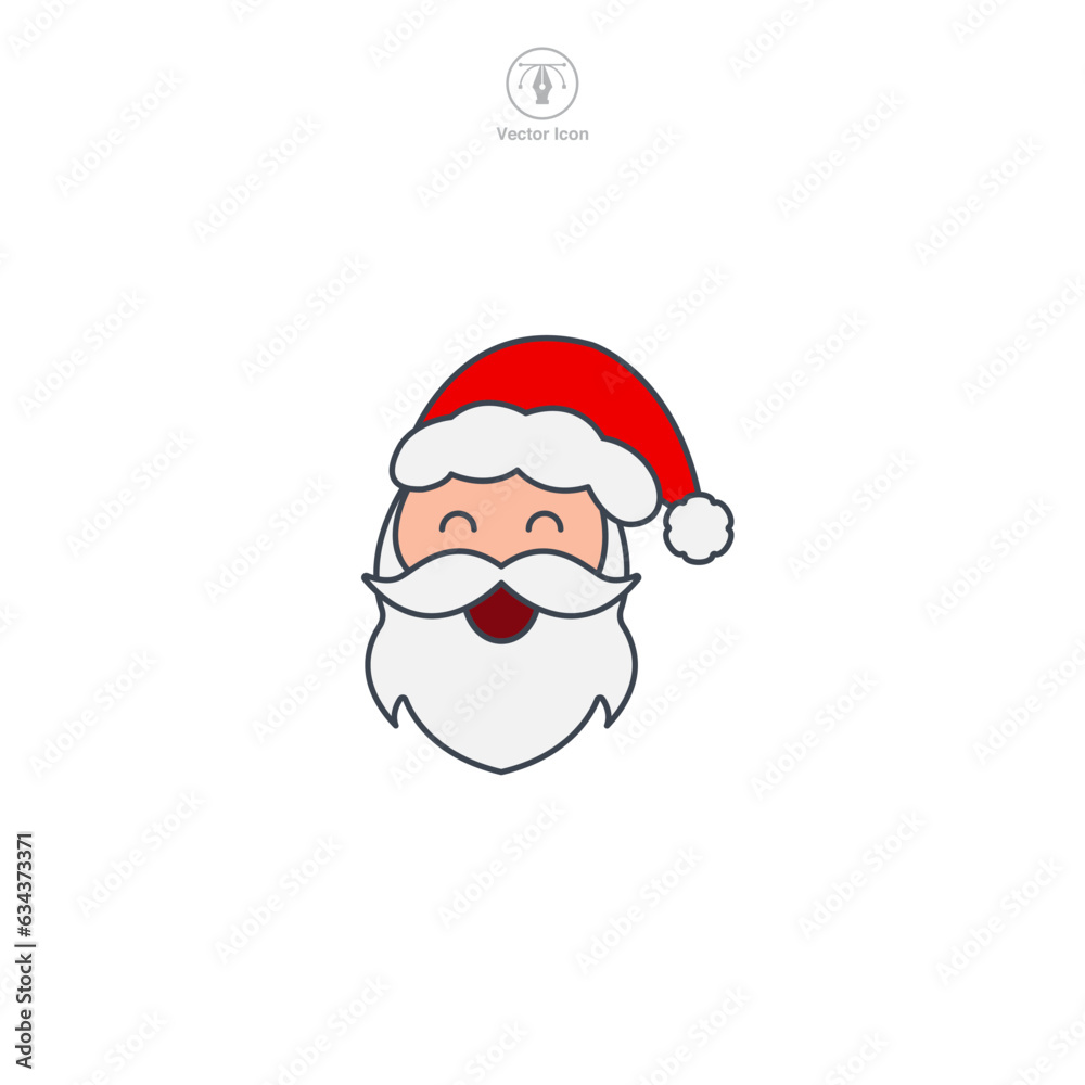 Santa Claus icon symbol vector illustration isolated on white background Santa Claus icon symbol vector illustration isolated on white background