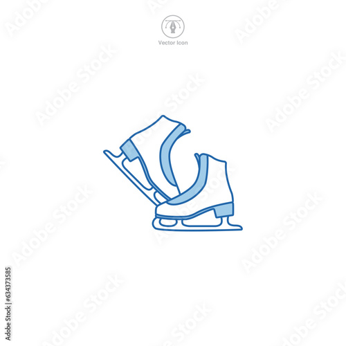 Ice Skates icon symbol vector illustration isolated on white background
