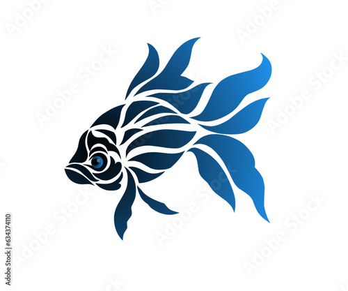 Illustration vector graphic of tribal art fish perfect for tatto 