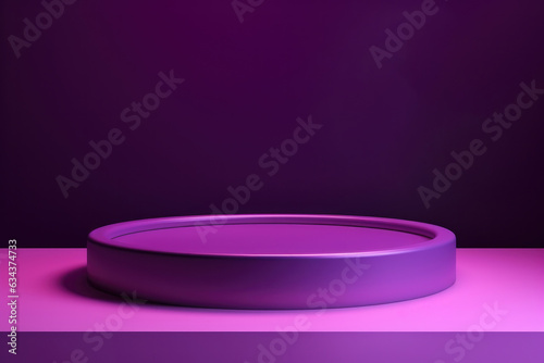 A purple podium model brings an elegant and grand ambiance to the award ceremony concept. With the purple background, this model adds a modern and artistic touch. photo