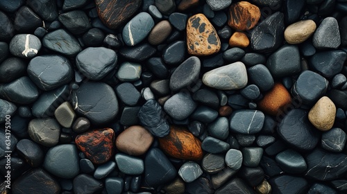 Wallpaper Mural Abstract nature pebbles background. Blue pebble texture. Stone background. Generative AI Torontodigital.ca