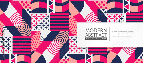 Modern Abstract Background with geometric artwork design, simple shapes and figures. Vector Illustration