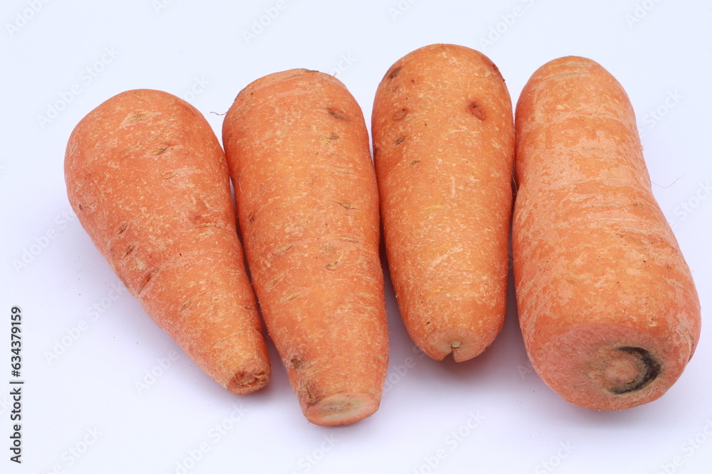 fresh carrots isolated on white background fresh carrots isolated on white background