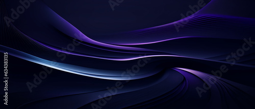 3D Abstract background. Blue curve light and purple wave concept. Future development of automotive technology and transportation innovation. 3d Rendering, Illustration, Speed