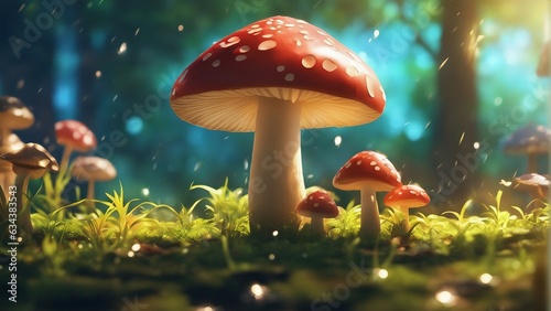 mushroom in the backyard after raining