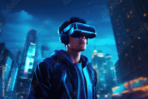 Urban Dreams in VR: Azure and Sky-blue Delight © AIproduction