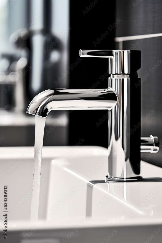 Close up basin faucet Close up basin faucet