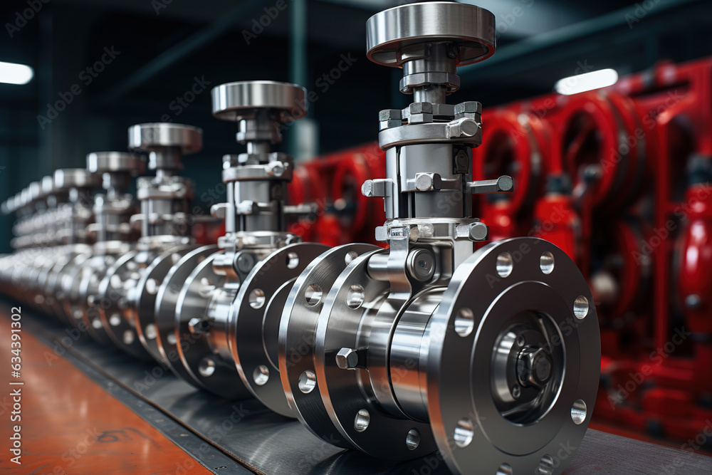 Stainless steel valve storage in warehouse Stainless steel valve storage in warehouse