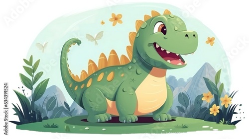 Little dinosaur vector illustration © Sahin