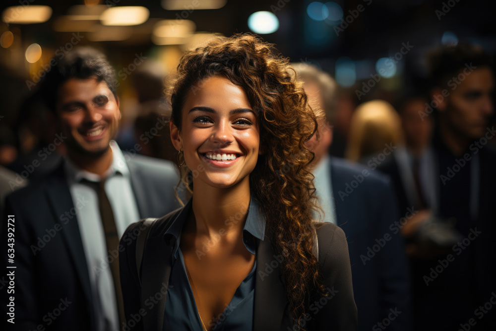 Obraz premium Connecting with Industry Titans: A Young Professional's Networking Journey