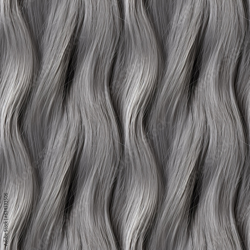 Wavy gray hair seamless background